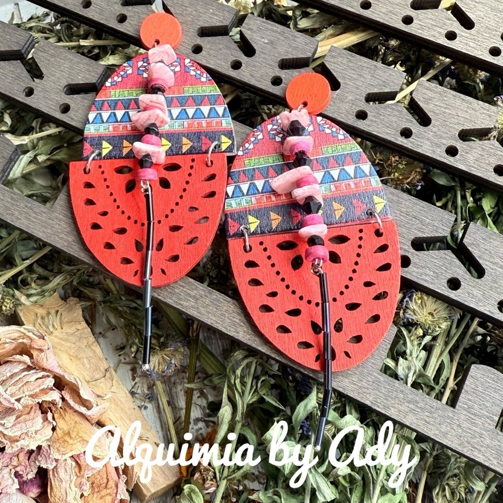 Alquimia Red and Multicolor Earrings